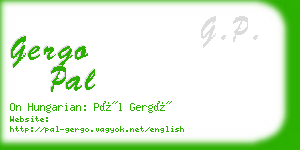 gergo pal business card